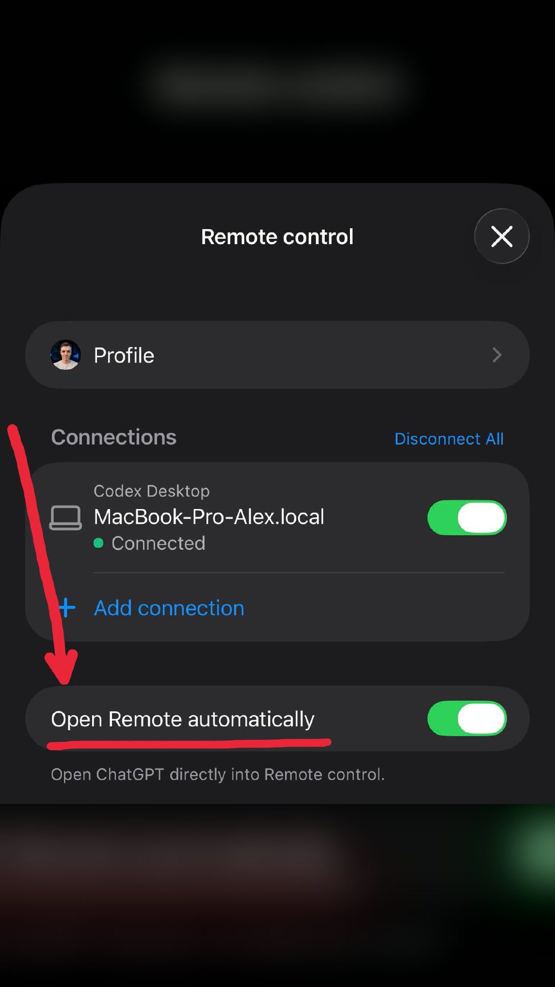 ⚡️ ChatGPT just got a quick launch for Codex Remote