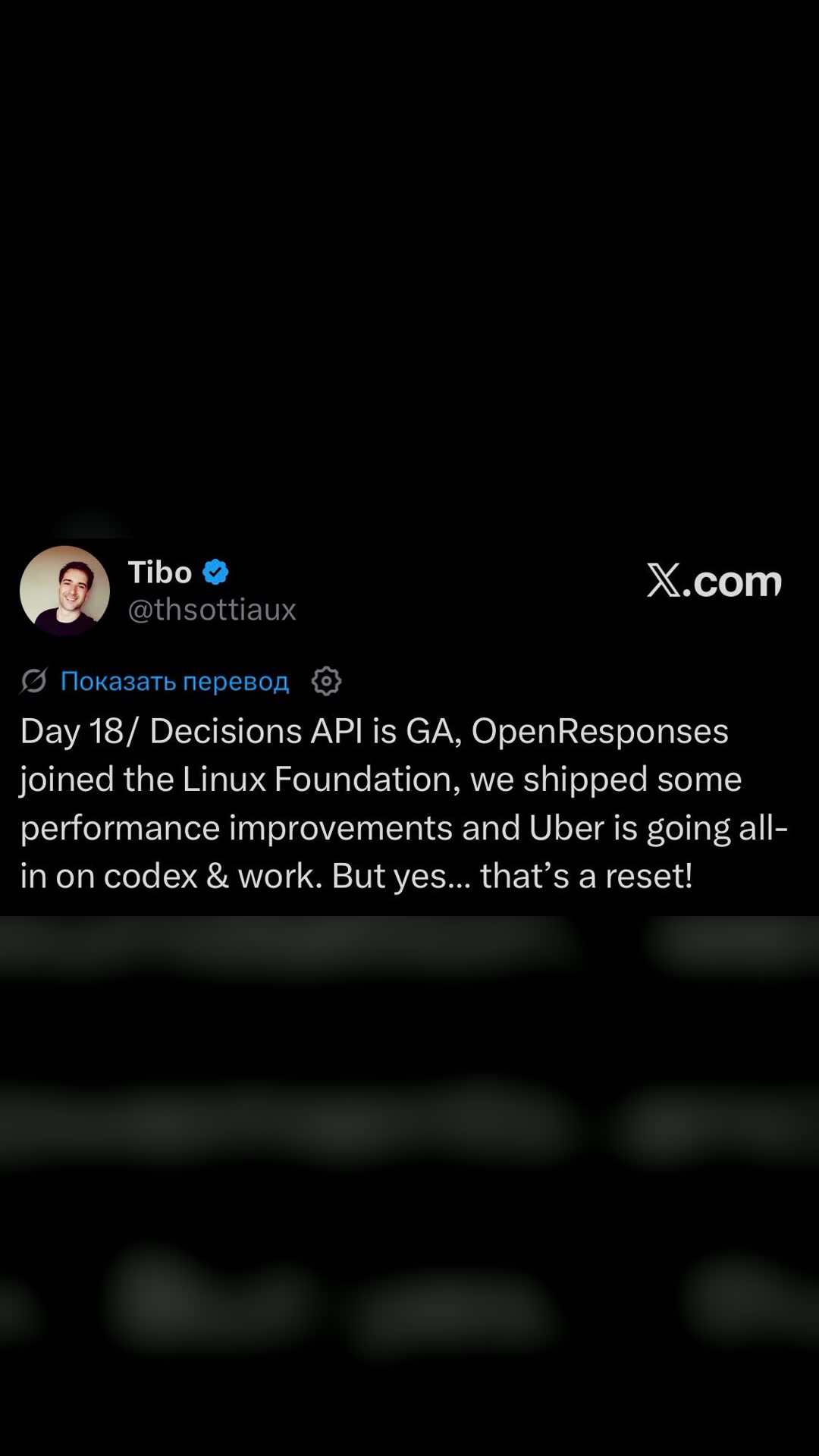 Tibo is resetting Codex limits for the second day in a row.