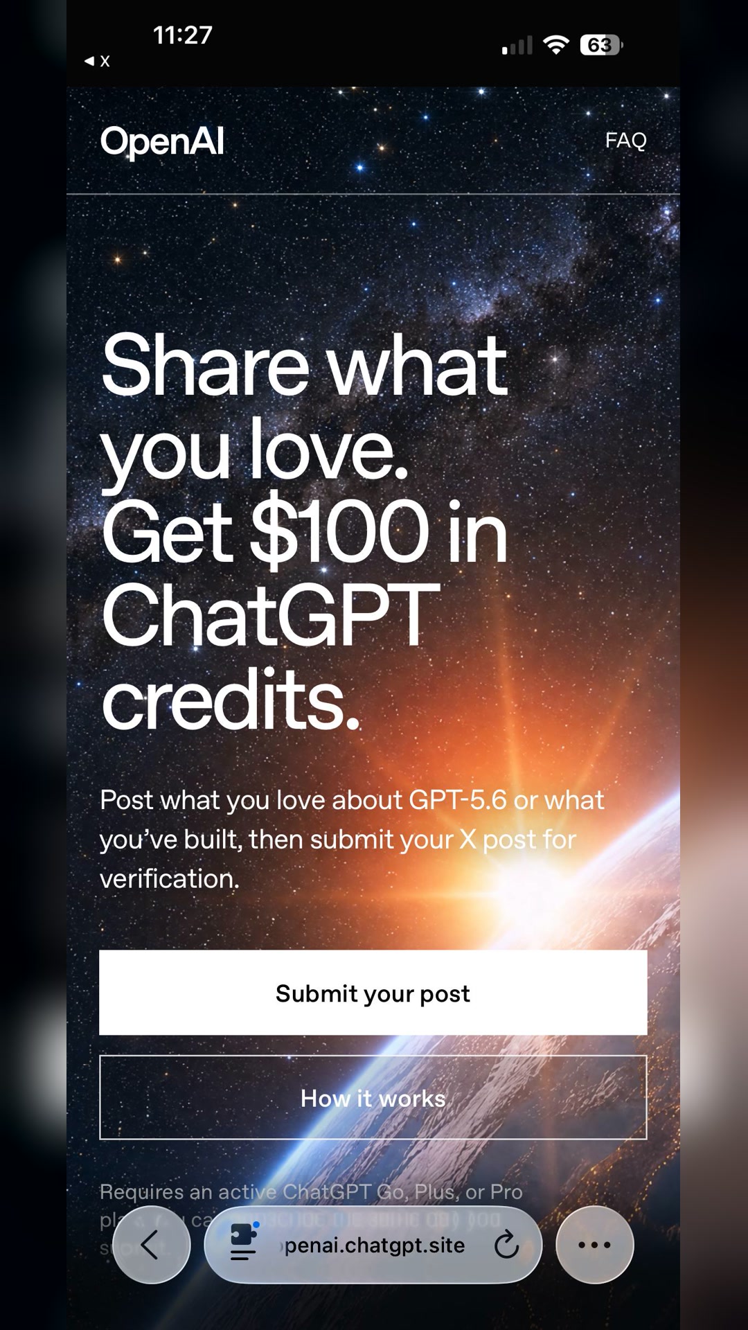 CODEX GIVEAWAY $100 in API credits