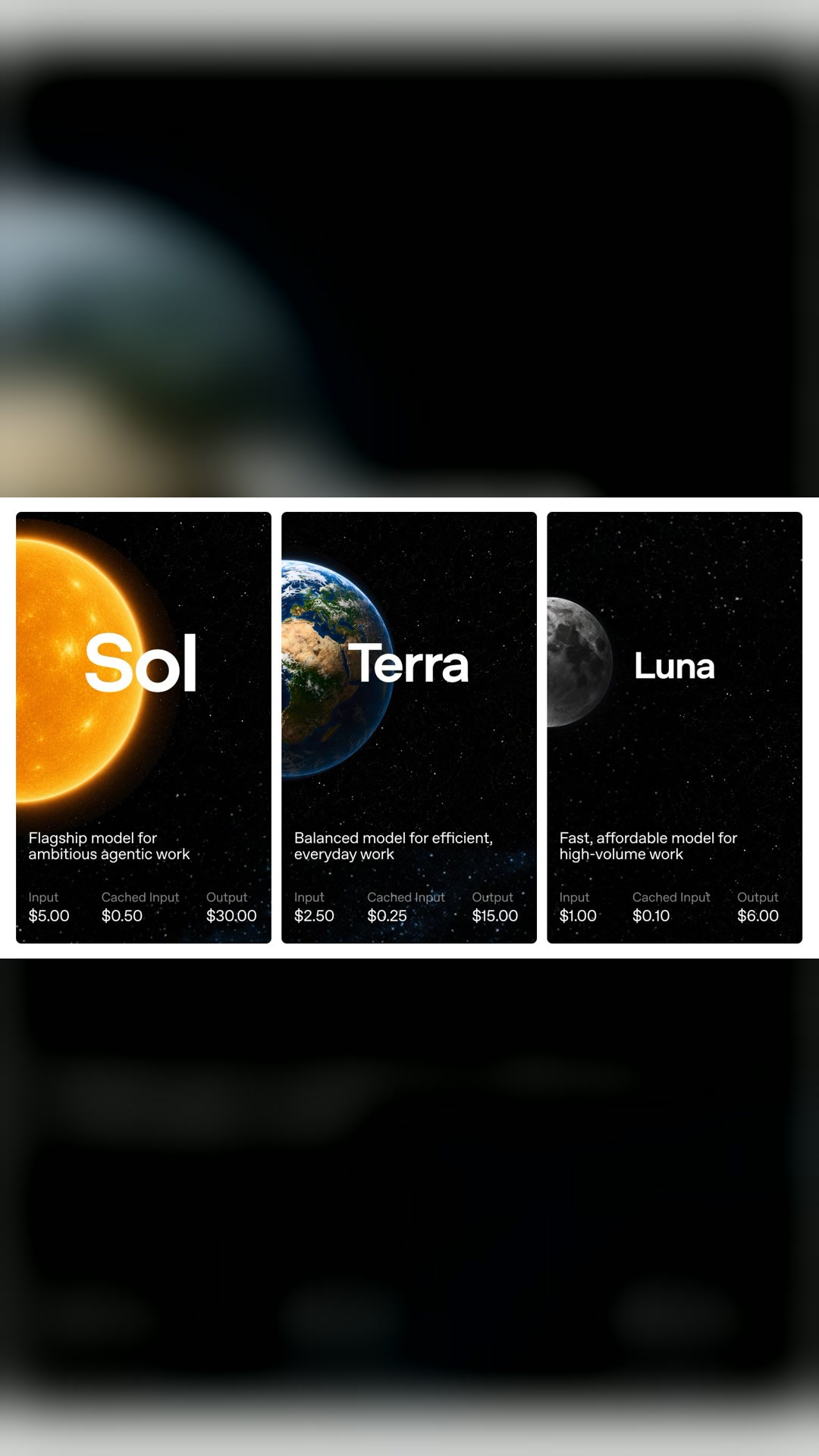 OpenAI announced GPT-5.6 Sol, Terra, and Luna