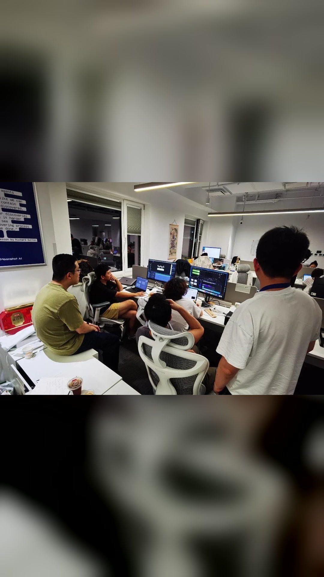 Moonshot AI’s office, moments before Kimi K3 goes live.